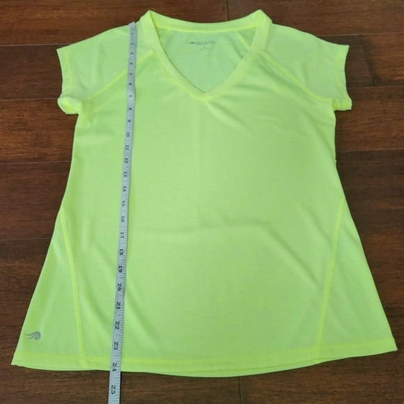 Ideology Short Sleeve V-Neck Relaxed Fit T-Shirt Women's S Highlighter Yellow - Picture 10 of 10